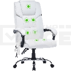 Кресло компьютерное Cactus CS-CHR-OC02M-WT белый, эко.кожа, крестов. сталь, фото15