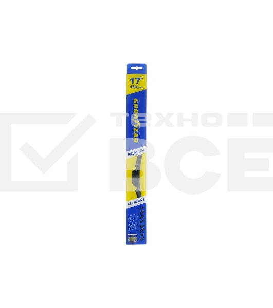 Бескаркасная щетка GOODYEAR GY000437 PREMIUM 17''/43см