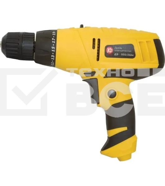 Дрель ДЭ-550/2ШМ. 500Вт, 900об/мин, 1.3кг