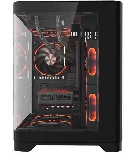 Компьютерный корпус 1STPLAYER UVIEW UV5 Black/mATX/UV5-BK
