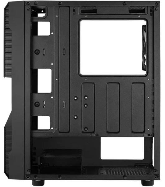 Корпус Aerocool/Formula Menace Saturn RGB-G-BK-v1 (3xUSB, 2xAudio, 0.5 мм, 120 мм FAN, прозрачная стенка-закаленное стекло, mATX