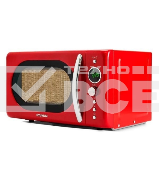 Микроволновая печь Hyundai HYM-D3037 красный, 20 л, 700 Вт, переключатели - кнопки, поворотный механизм