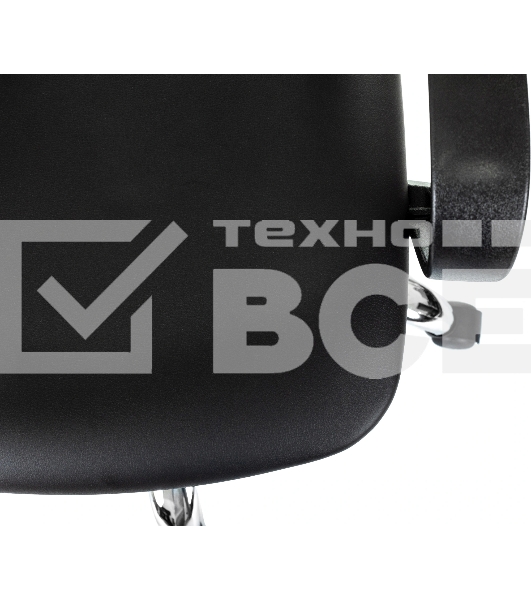 Кресло компьютерное Бюрократ CH-695NSL черный, экокожа, крестов. металл хром