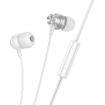 Проводные наушники Hoco M110 Encourage серебристый, внутриканальные, Jack 3.5 мм, фото 1
