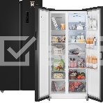 Холодильник Weissgauff WSBS 500 Inverter NoFrost Black двухкамерный 270/180л морозилка слева, No Frost, Side by Side, фото12