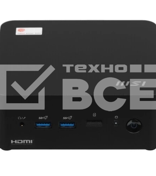 Компьютер MSI Cubi NUC 1M-096XRU, Intel Core 5 120U/8GB/512GB/IrisXE/WF6E/BT5.3/120W/AirCooling/DOS, черный