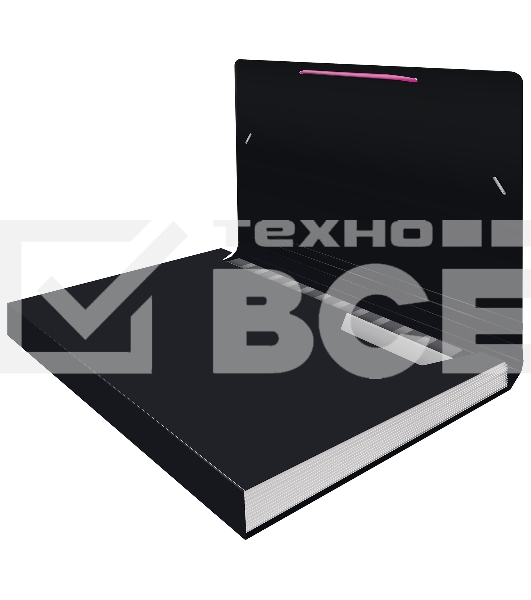 Портфель Бюрократ Black Opal BLPP13 13 отдел. A4 пластик 0.7мм черный/ассорти