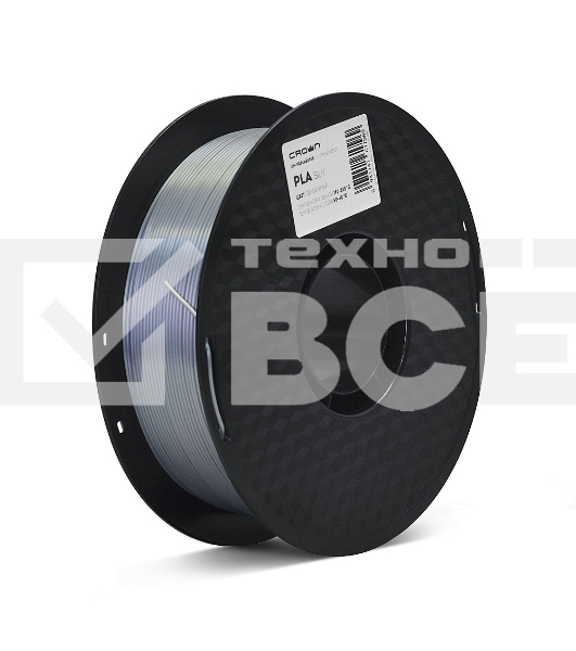 Филамент Crown Micro CM-FILPLAS005S PLA Silk 1.75 1кг серебряный