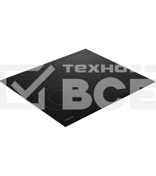Электрическая варочная панель Hotpoint HR 6T2 B, Hi-Light, независимая, черный