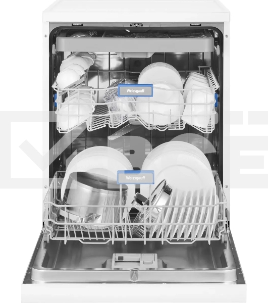 Посудомоечная машина Weissgauff DW 6039 Touch Dual Wash, белый/черный, 59.8 см, 15 компл., 49 дБ, класс A+++