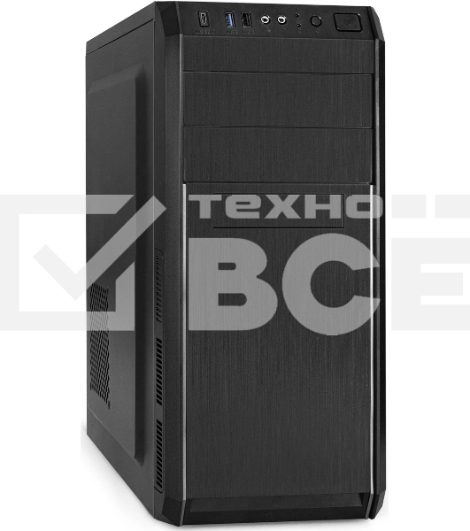 Компьютерный корпус Miditower ExeGate XP-334UC-UNS400 (ATX, БП UNS400 с вент. 12см, 1хUSB/1хUSB 3.0/1хTypeC, аудио, черный)