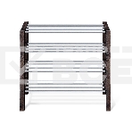 Полка для обуви SHEFFILTON Альберо SHT-SR9-4 дерево/металл венге/алюм.металлик 163348, фото2