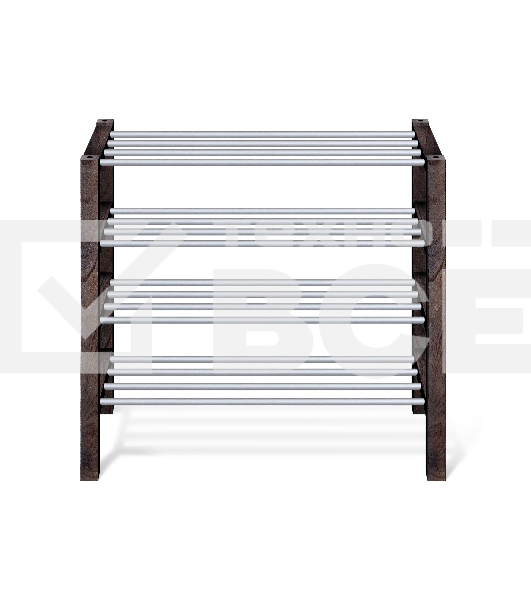 Полка для обуви SHEFFILTON Альберо SHT-SR9-4 дерево/металл венге/алюм.металлик 163348