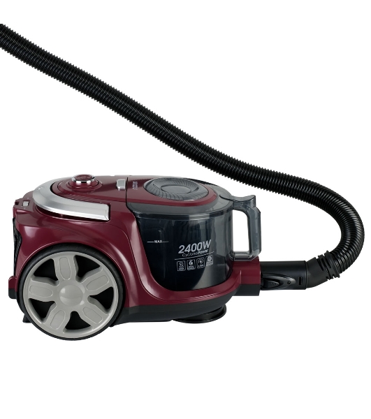 Пылесос GINZZU VS444 красный/серый, 420/2400 Вт, уборка сухая, пылесборник контейнер 4 л