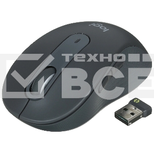 Мышь беспроводная Logitech Signature M650 графитовый, 4000 dpi, радиоканал, Bluetooth, USB, кнопки - 5
