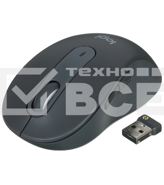 Мышь беспроводная Logitech Signature M650 графитовый, 4000 dpi, радиоканал, Bluetooth, USB, кнопки - 5