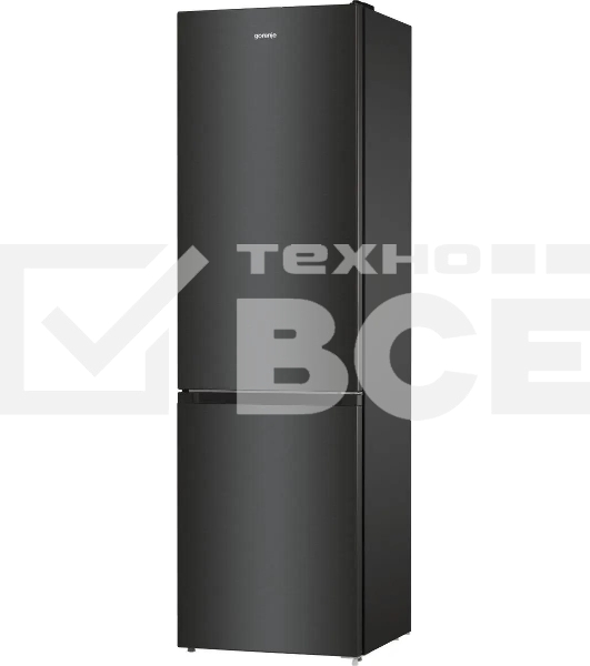 Холодильник Gorenje NRK6202EBXL4 черный матовый двухкамерный 235/96л морозилка снизу, No Frost