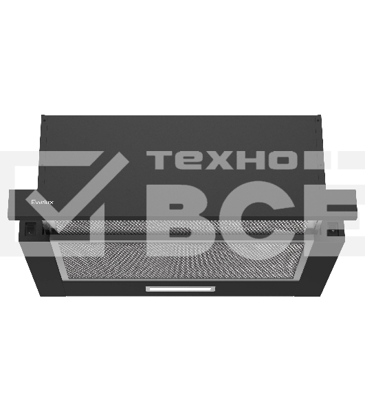 Вытяжка телескопическая TEL 50 B черный, 50 см, 710 куб. м/ч, 47 дБ