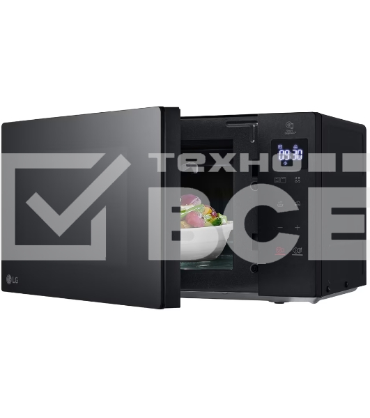 Микроволновая печь LG MH6032GAS черный, 20 л, 700 Вт, переключатели - сенсор