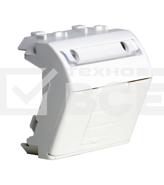 Розетка компьютерная DKC Brava 76655B R J 45 кат. 5e, белая, 2 мод