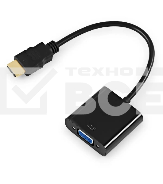 Переходник KingPrice KP-HDMI(m)-VGA(f) HDMI (m) VGA (f) 0.1м черный