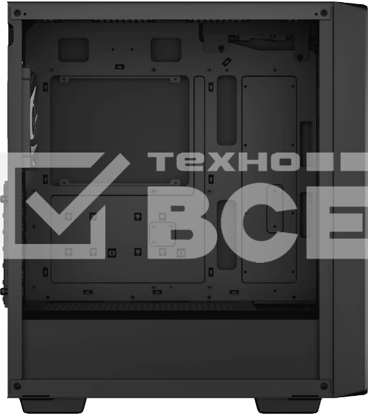 Компьютерный корпус Deepcool CC560 ARGb V2 без БП, боковое окно (закаленное стекло), 3x120мм ARGb LED вентилятор спереди и 1x120мм ARGb LED вентилятор сзади, черный, ATX