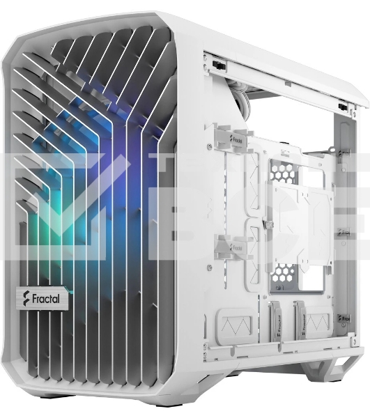Компьютерный корпус без блока питания Fractal Design Torrent Nano RGb TG Clear Tint, Mini-Tower, 1x180мм RGb, 2xUSB-A 3.2 + 1xUSB 3.2 Type-C mITX, mDTX белый