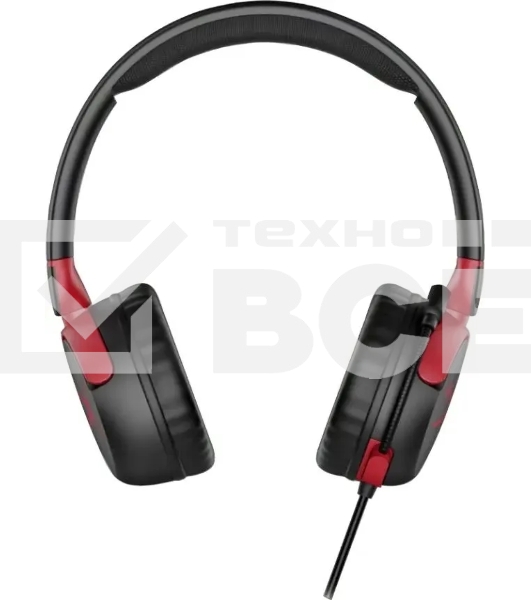 Гарнитура проводная с микрофоном HyperX Cloud Mini черный/красный накладные оголовье (7G8F4AA)