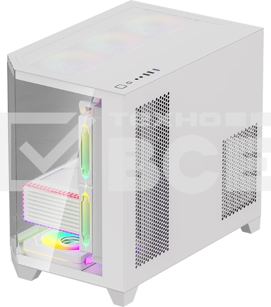 Компьютерный корпус AeroCool / Formula Crystal Z6M Floe белый без БП mATX 4x120мм 2xUSB 3.0 audio bott PSU