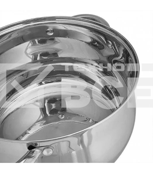 Набор посуды WEBBER BE-616/6 из нерж.стали 6 пр. 2,1 л, 2,9 л, 3,9 л со стеклянными крышками В наборе 6 предметов: кастрюля со стеклянной крышкой 16х10,5 см; 2,1 л кастрюля со стеклянной крышкой 18х11,5 см; 2,9 л кастрюля со стеклянной крышкой 20х12,5см; 