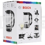 Чайник электрический Bosch TWK70B03 1.7 л, 2400 Вт, черный (корпус: стекло), фото11