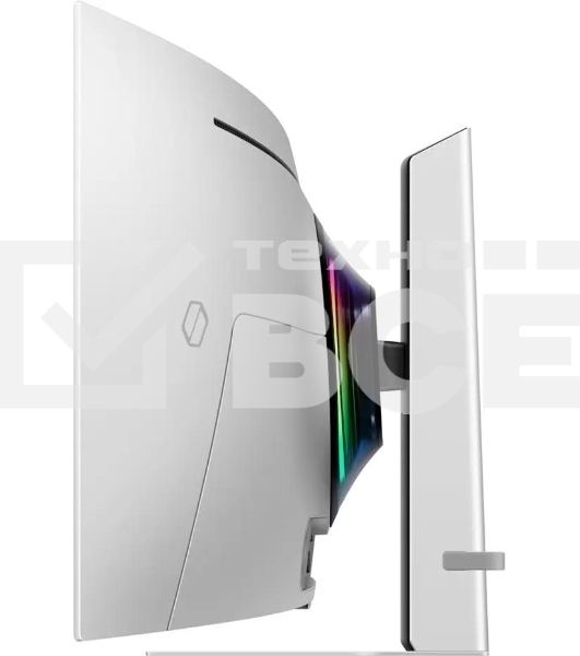 Монитор 49' Samsung Odyssey OLED G9 S49DG934SUXEN OLED 5120x1440, 240 Гц, 0.03 мс, 32:9, 250 кд/м², 2xHDMI 2.1, DP 1.4, 2xUSB-C, 3.5 Jack, HDR10+, FreeSync Premium Pro, изогнутый экран (1800R), серебристый