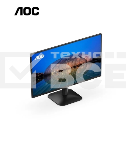 Монитор 23.8' AOC 24B31H IPS 1920x1080, 120 Гц, 4 мс (1 мс MPRT), 16:9, 300 кд/м², VGA, HDMI 1.4, 3.5 Jack, динамики (2x2 Вт), HDR10, Adaptive-Sync, черный