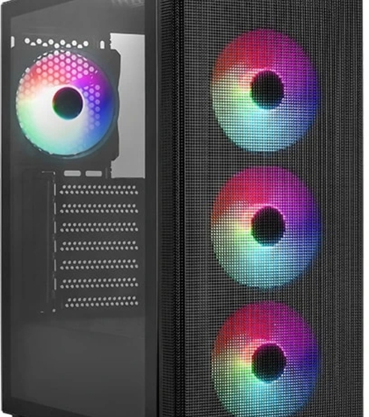 Корпус AeroCool Designer-G-BK-v2, Midi-Tower, чёрный, 4 x 120 мм