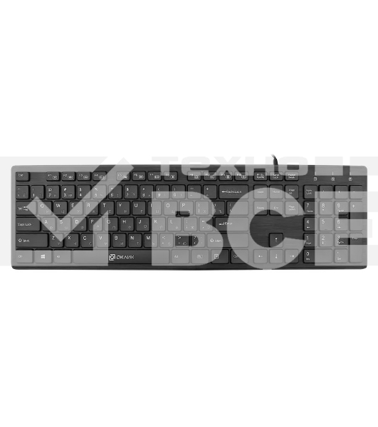 Клавиатура Oklick 520M2U проводная, USB, черный + черный
