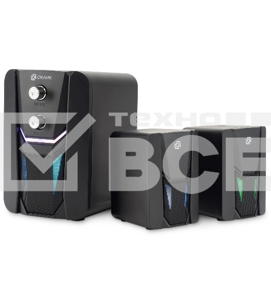 Акустическая система Оклик OK-423 2.1 черный 11Вт