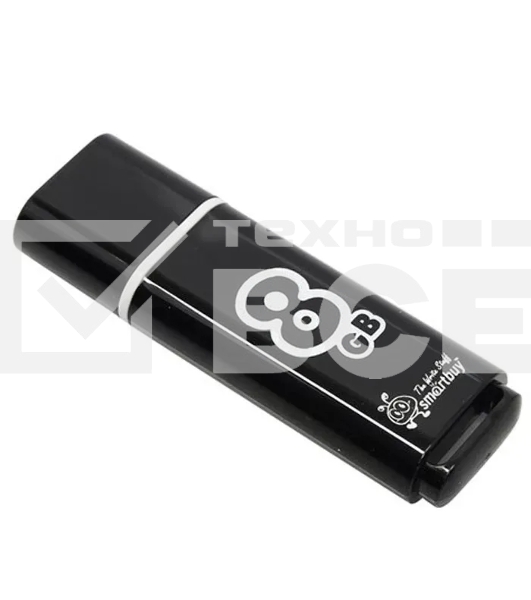 Флеш диск Smartbuy USB Drive 8Gb Glossy series Black SB8GBGS-K