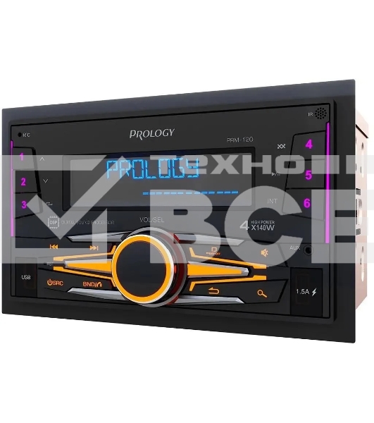 Автомагнитола Prology PRM-120 2DIN 4x140Вт v4.2 AUX DSP 3 ПДУ (PRPRM120)