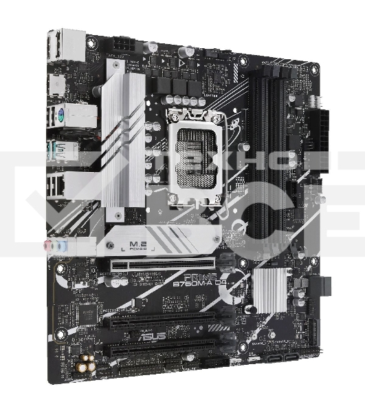 Материнская плата ASUS PRIME B760M-A D4-CSM, LGA 1700, Intel B760, 4xDDR4, 4xSATA, 2xM.2, 3xPCIe 4.0 x16, 1xPCIe 4.0 x4, 1xPCIe x1, 2xHDMI, 1xDP, 1x 2.5Gb LAN, 2xUSB-A 3.2 Gen 2, 4xUSB-A 2.0, 3x3.5 мм, 7.1, mATX