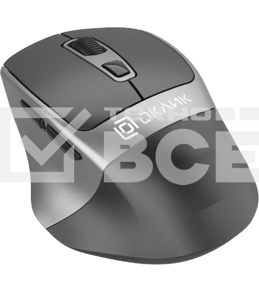 Мышь беспроводная Oklick 516MW черный/серебристый, 1600 dpi, радиоканал, Bluetooth, USB, кнопки - 6
