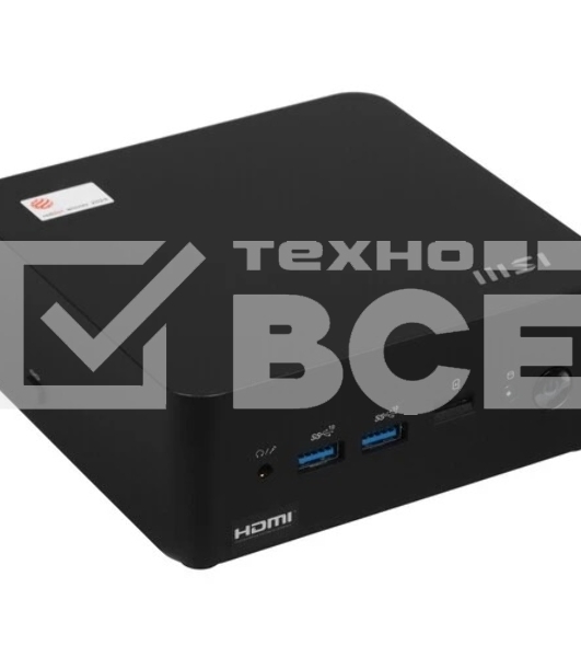 Компьютер MSI Cubi NUC 1M-096XRU, Intel Core 5 120U/8GB/512GB/IrisXE/WF6E/BT5.3/120W/AirCooling/DOS, черный