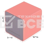 Подставка Deli ENS011PINK Nusign 2отд. для письменных принадлежностей 84х84х86мм розовый пластик, фото4
