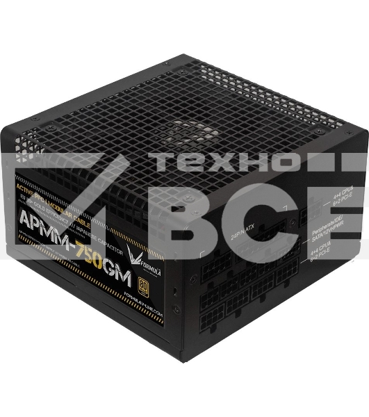Блок питания Aerocool / Formula ATX 750W APMM-750GM Gen.5 80 PLUS  gold (20+4pin) APFC 120mm fan 8xSATA Cab Manag RTL