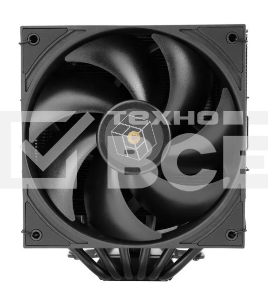 Кулер для процессора Thermalright Royal Pretor 130 черный (4-pin PWM, 158mm, Ni/Cu, 6x6mm, 1x120+1x130mm, 80.45CFM/81.88CFM, 29.4dBA/28.3dBA, 2150PM/1750RPM, S: 1200, 1700, 1851, 2011, 2066, 115X, AM4, AM5, black)