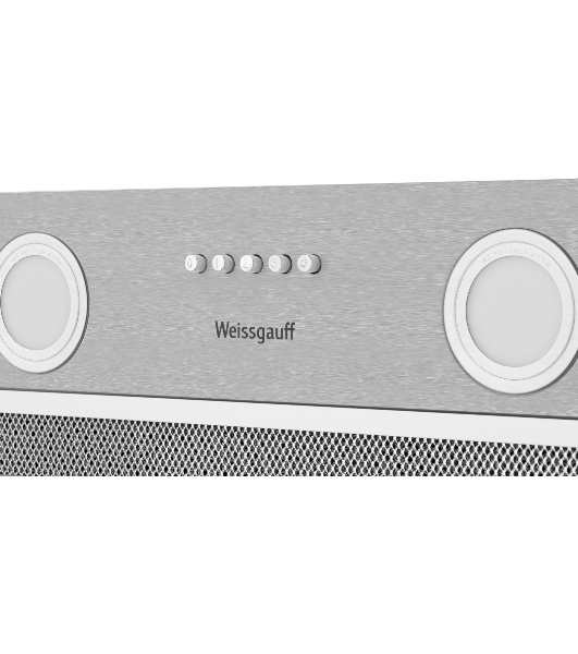 Вытяжка кухонная встраиваемая Weissgauff BOX 455 Inox управление кнопочное, нержавеющая сталь