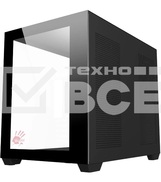 Корпус Bloody BD-CC108 черный без БП mATX 9x120mm 2xUSB3.0 audio bott PSU