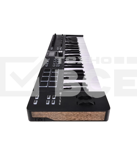 Клавиатура MIDI [231522] Arturia [KeyLab Essential 49 mk3 Black] 49 клавиш, LCD дисплей, 9 энкодеров, 8 пэдов, 9 фейдеров, 12 кнопок управления, колеса высоты тона и модуляции, 1/4