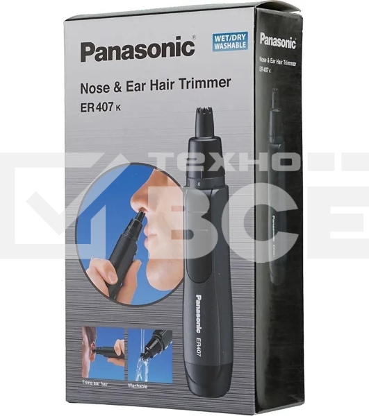 Триммер Panasonic ER407 черный (насадок в компл:1шт)