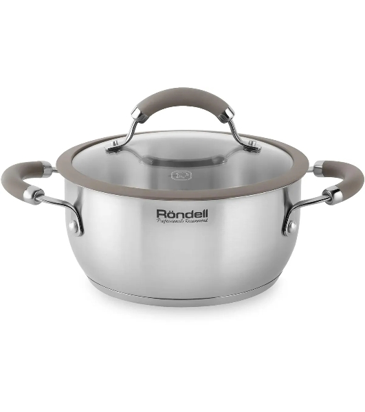 Кастрюля Rondell RDS-755 Balance 5 л 24 см, нержавеющая сталь 18/10, с крышкой