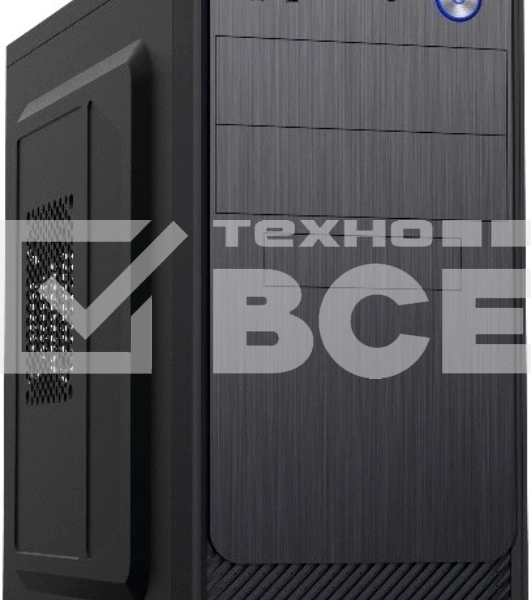 Компьютерный корпус с блоком питания Foxline 450Вт. Сase Forza mATX, 450W, 2xUSB 2.0, Black, w/o FAN, 12 см fan PSU, power cord